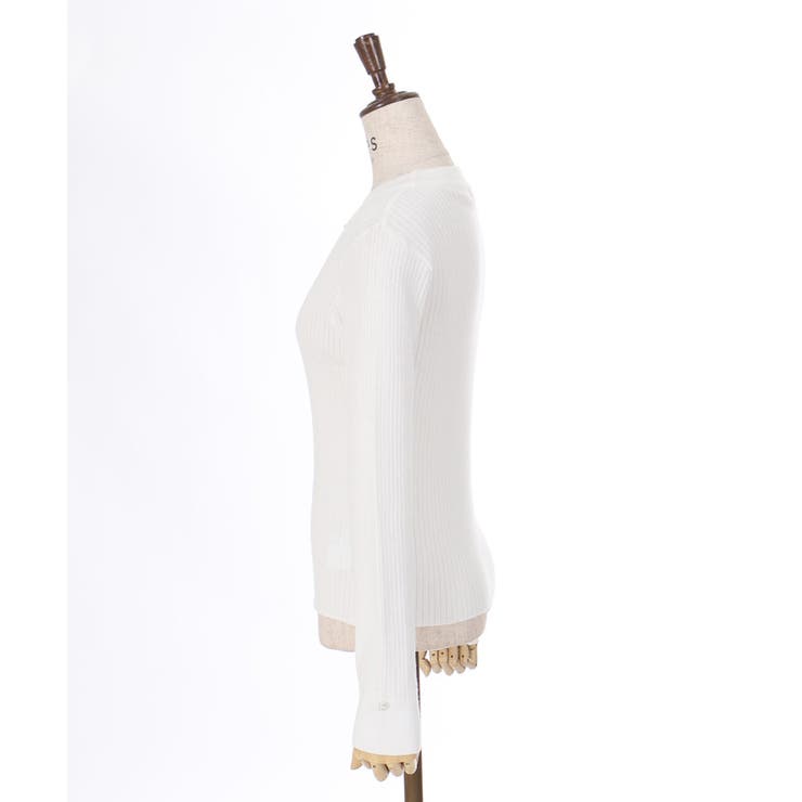 ランダムパールデザインニット[品番：IGAW0005602]｜axes femme