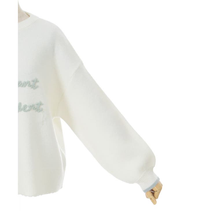 コード刺繍風ロゴニットPO[品番：IGAW0005790]｜axes femme