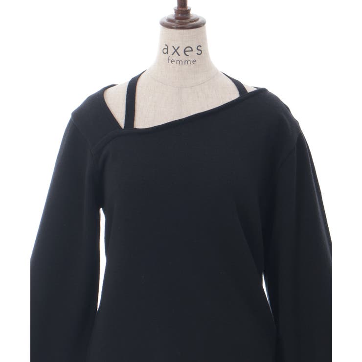 チョーカー風ストラップニット[品番：IGAW0005830]｜axes femme