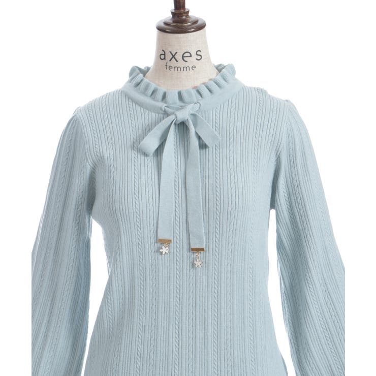 機能付チャームリボンニット | axes femme | 詳細画像10 