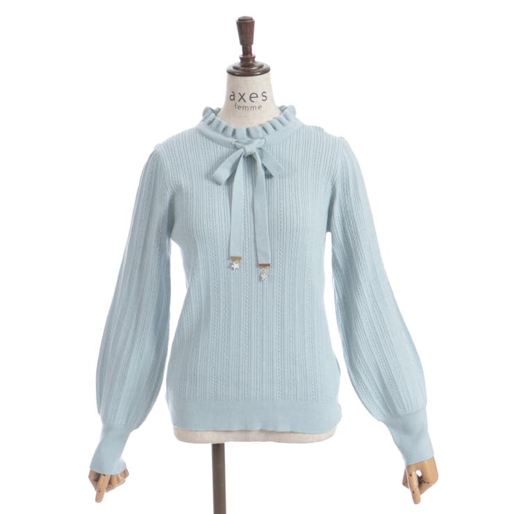 機能付チャームリボンニット | axes femme | 詳細画像7 