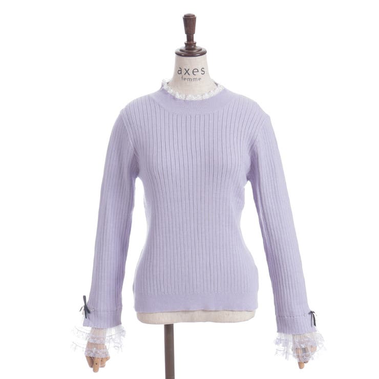 リボン×チュールレースニット | axes femme | 詳細画像16 