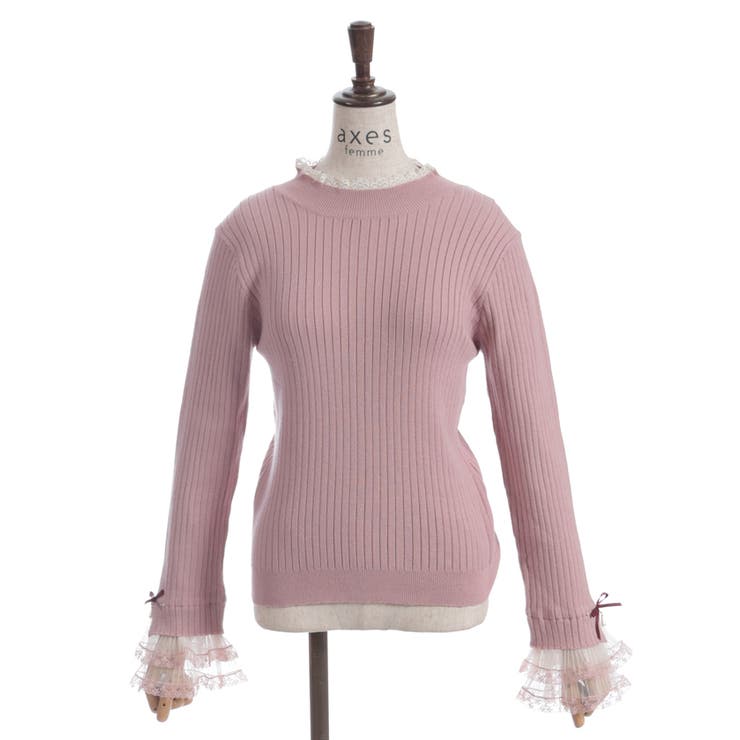 リボン×チュールレースニット | axes femme | 詳細画像21 