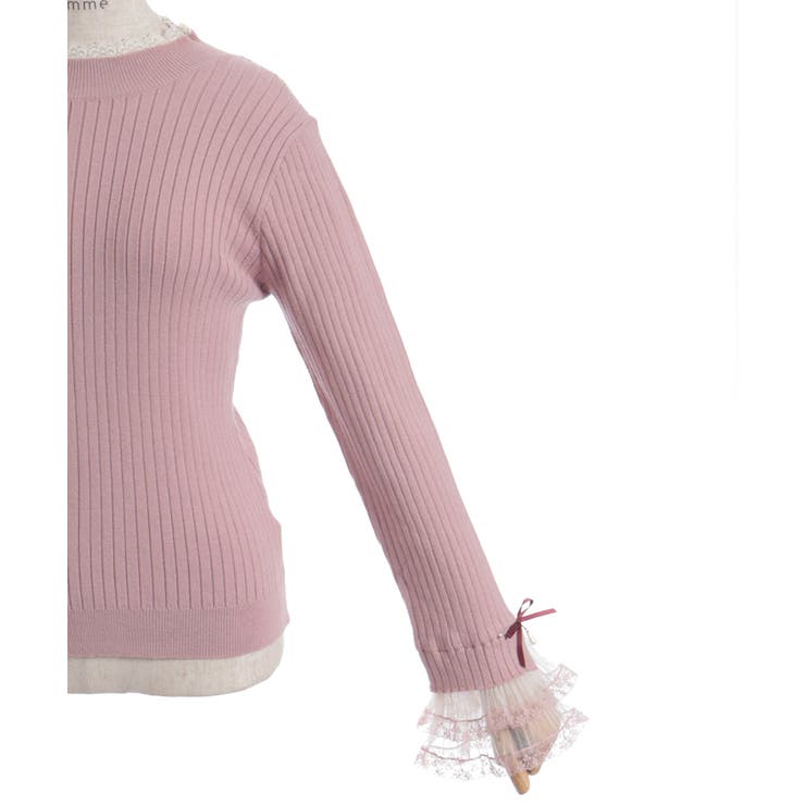 リボン×チュールレースニット | axes femme | 詳細画像28 