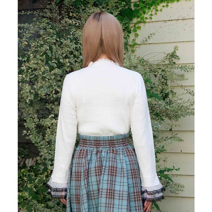 リボン×チュールレースニット | axes femme | 詳細画像3 