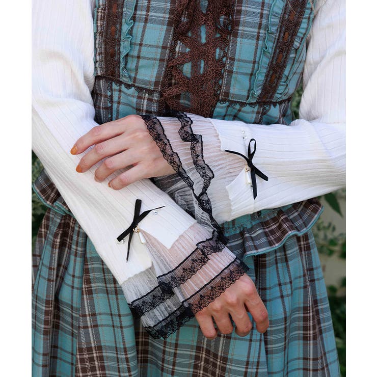 リボン×チュールレースニット | axes femme | 詳細画像5 