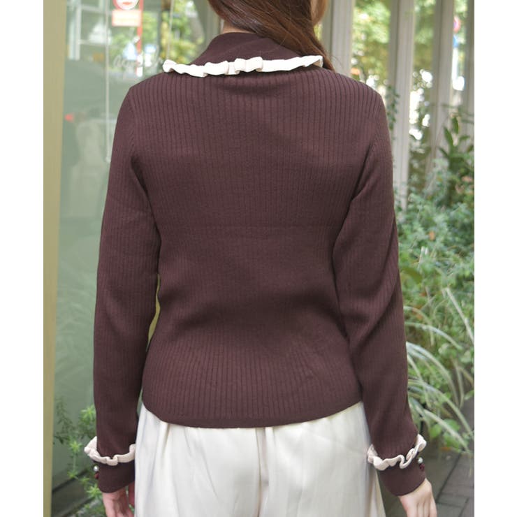 バイカラーフリルローズニット | axes femme | 詳細画像16 