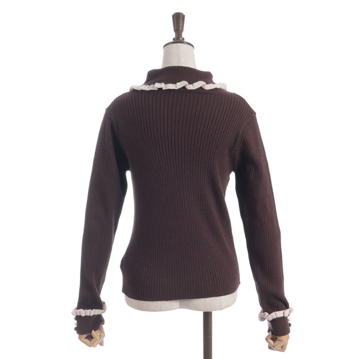 バイカラーフリルローズニット | axes femme | 詳細画像21 