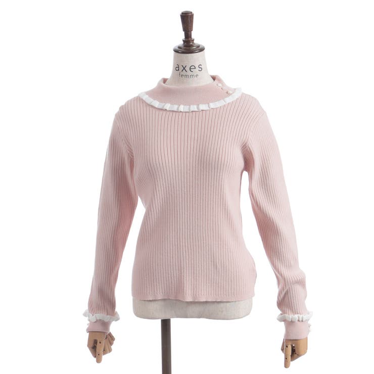 バイカラーフリルローズニット | axes femme | 詳細画像28 