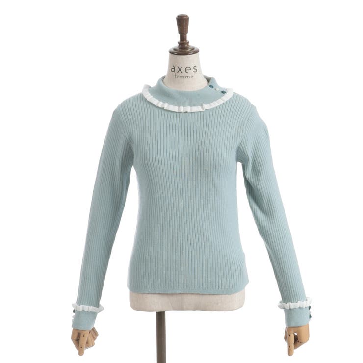 バイカラーフリルローズニット | axes femme | 詳細画像31 