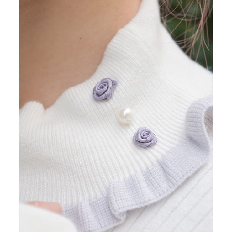 バイカラーフリルローズニット | axes femme | 詳細画像5 