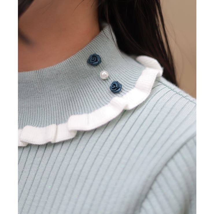 バイカラーフリルローズニット | axes femme | 詳細画像7 