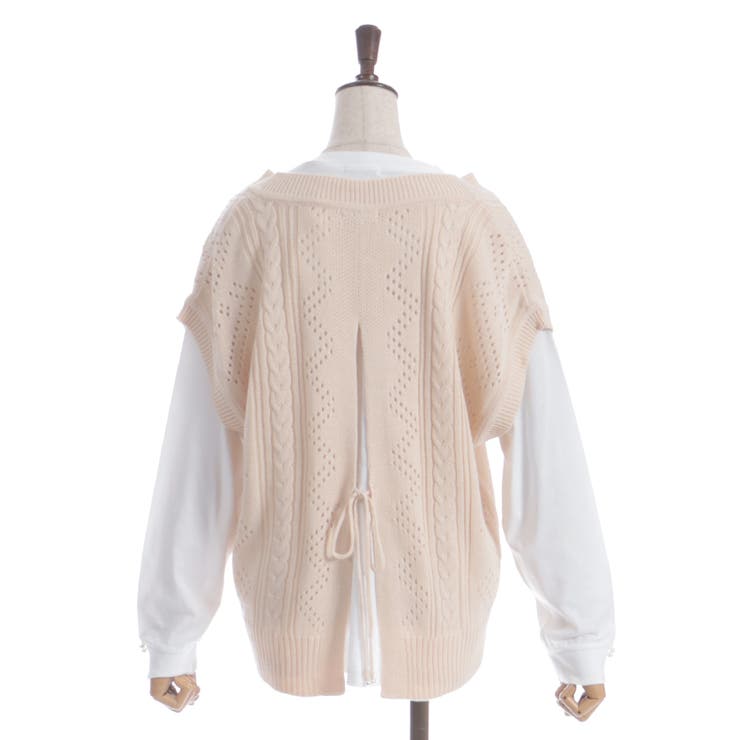 ニットベスト×Ｔシャツセット | axes femme | 詳細画像16 