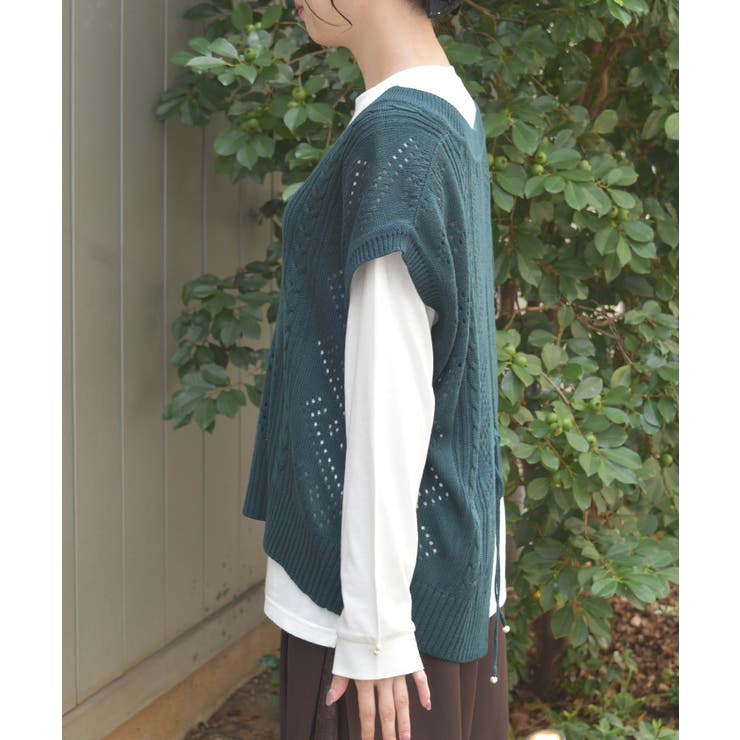 ニットベスト×Ｔシャツセット | axes femme | 詳細画像2 