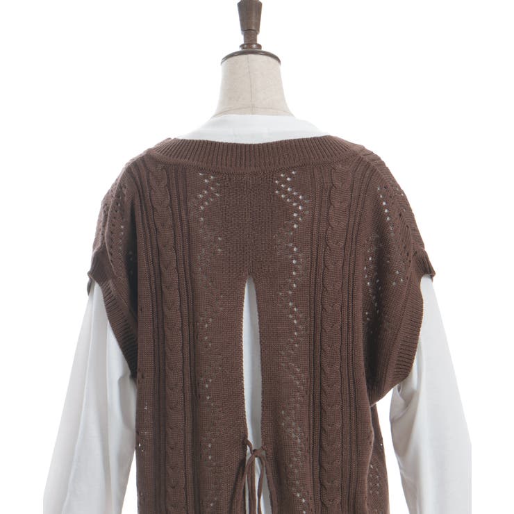 ニットベスト×Ｔシャツセット | axes femme | 詳細画像29 