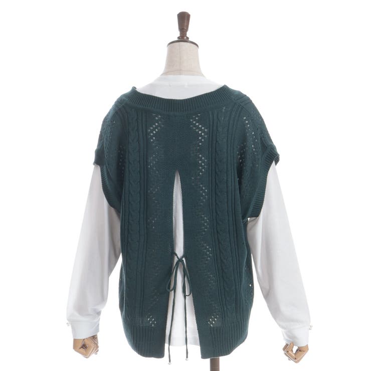 ニットベスト×Ｔシャツセット | axes femme | 詳細画像8 