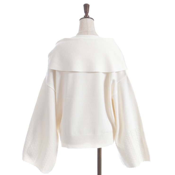 ドレープリボンフレア袖ニット | axes femme | 詳細画像4 