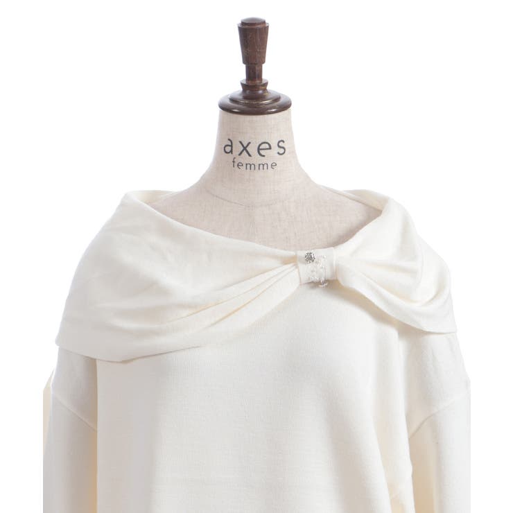 ドレープリボンフレア袖ニット | axes femme | 詳細画像5 