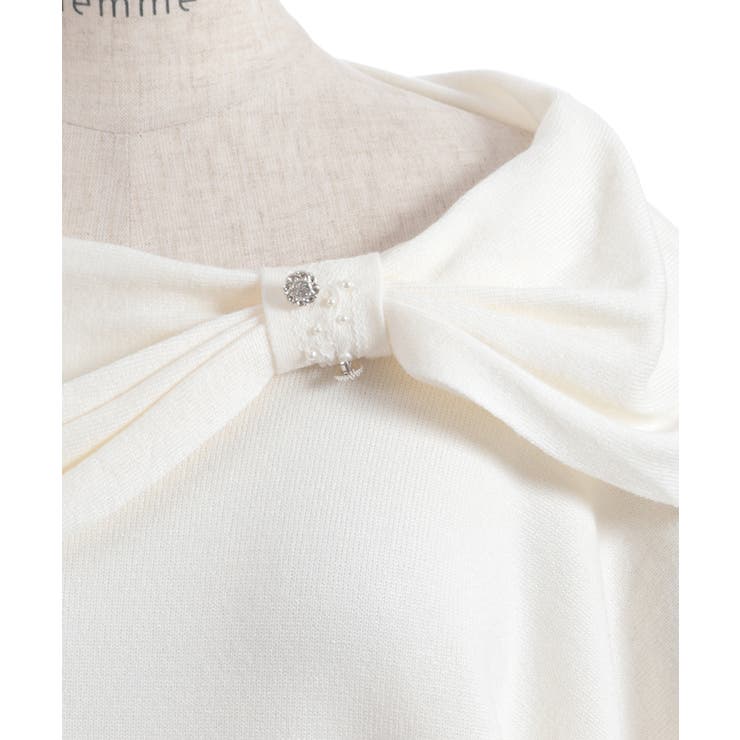 ドレープリボンフレア袖ニット | axes femme | 詳細画像7 