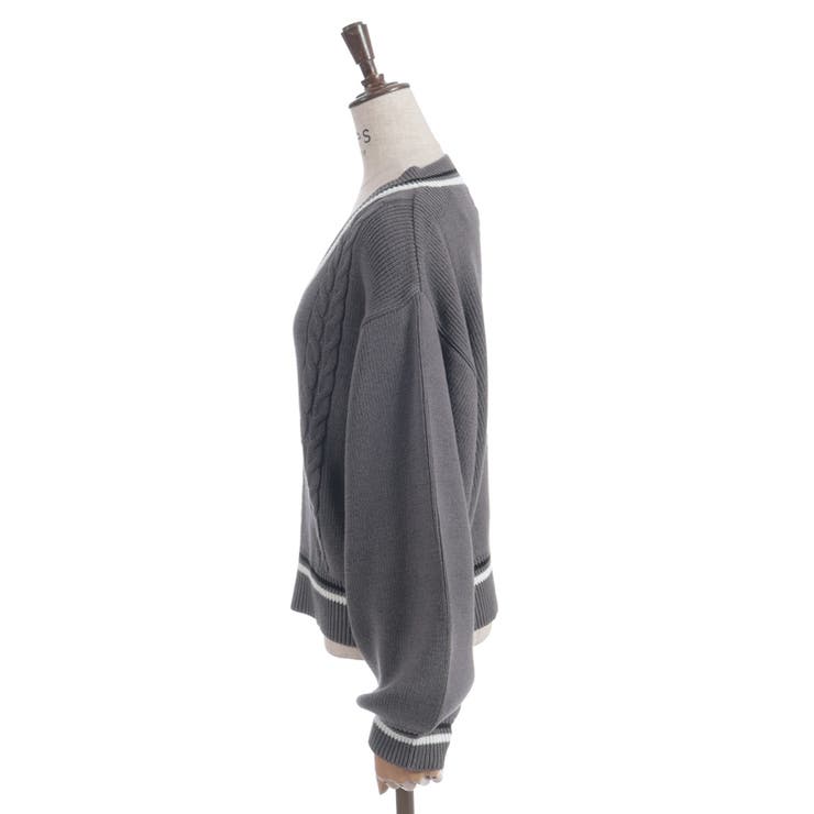 ケーブルチルデンニットプルオーバー | axes femme | 詳細画像11 