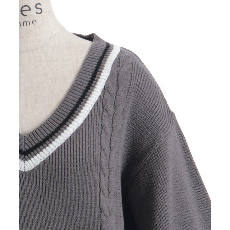 ケーブルチルデンニットプルオーバー | axes femme | 詳細画像15 