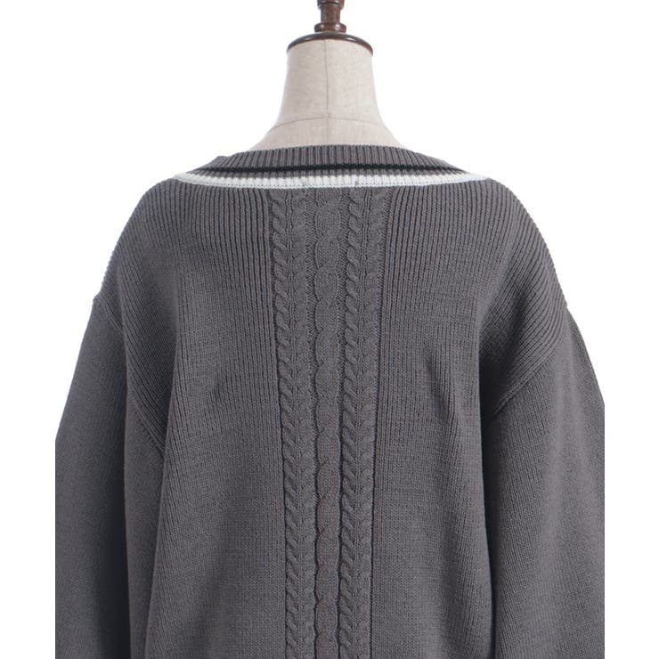 ケーブルチルデンニットプルオーバー | axes femme | 詳細画像16 