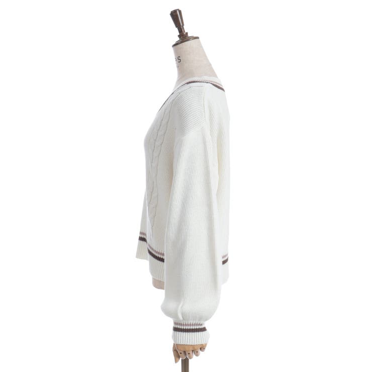 ケーブルチルデンニットプルオーバー | axes femme | 詳細画像3 