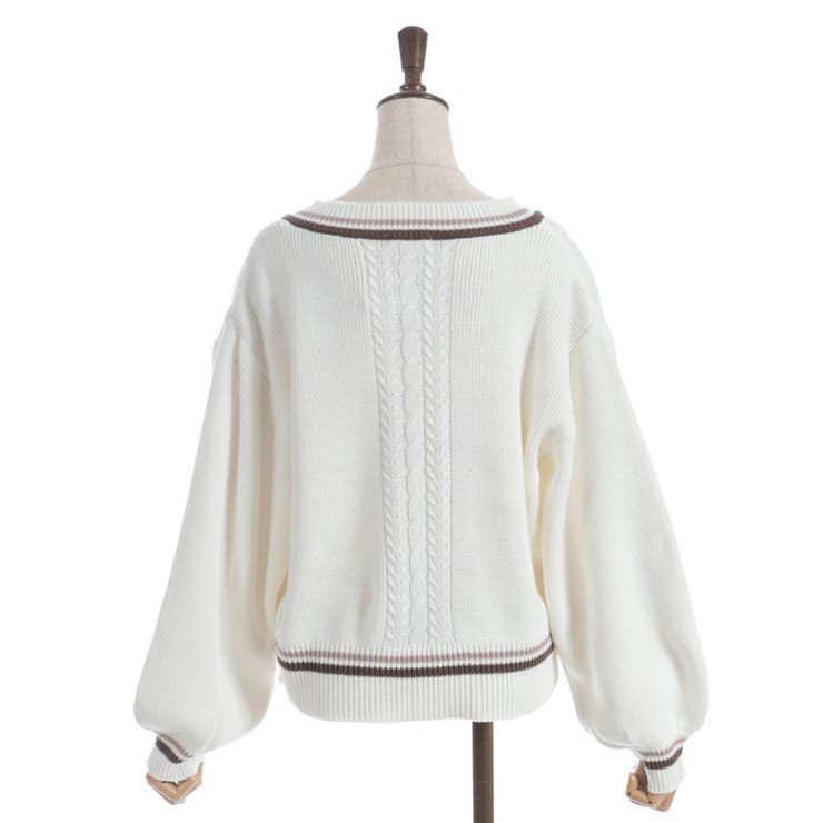 ケーブルチルデンニットプルオーバー | axes femme | 詳細画像4 