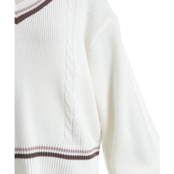 ケーブルチルデンニットプルオーバー | axes femme | 詳細画像7 