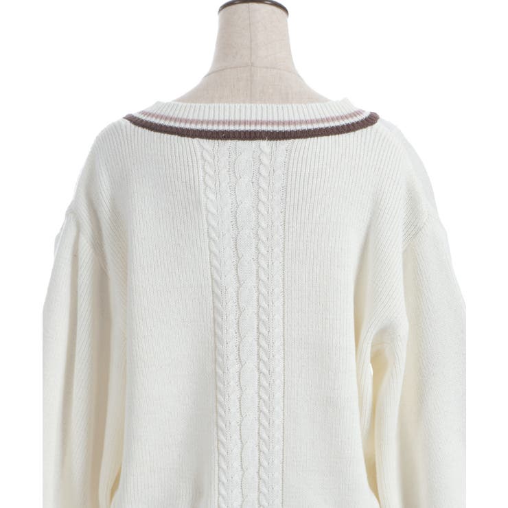 ケーブルチルデンニットプルオーバー | axes femme | 詳細画像8 