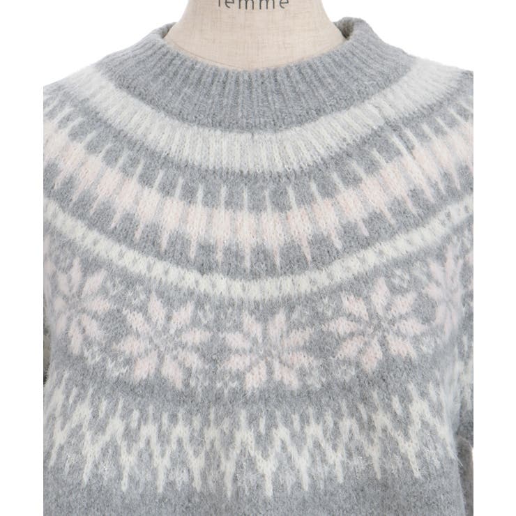 雪柄フェアアイルニット | axes femme | 詳細画像14 