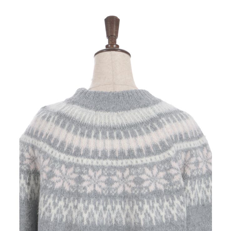 雪柄フェアアイルニット | axes femme | 詳細画像15 