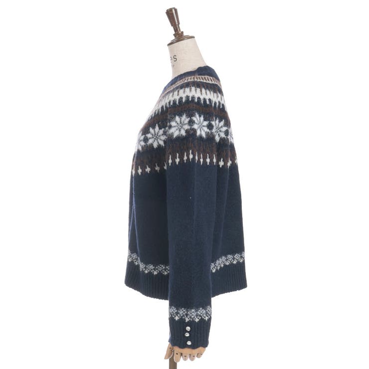 雪柄フェアアイルニット | axes femme | 詳細画像19 