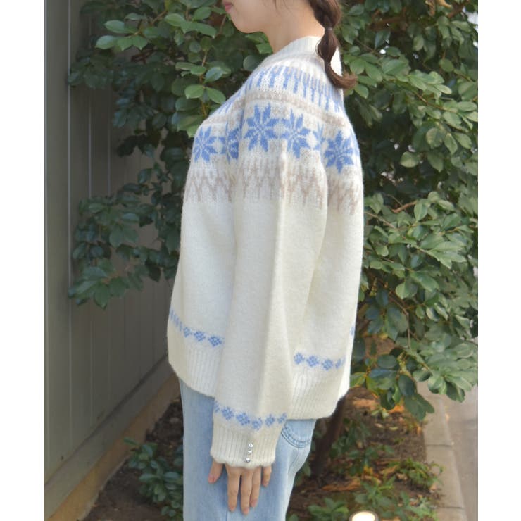 雪柄フェアアイルニット | axes femme | 詳細画像2 