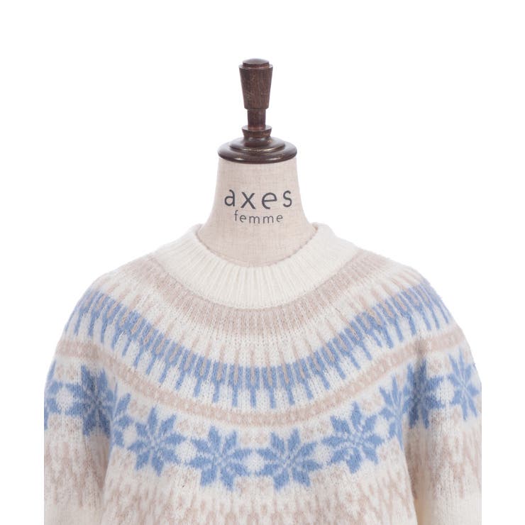 雪柄フェアアイルニット | axes femme | 詳細画像30 