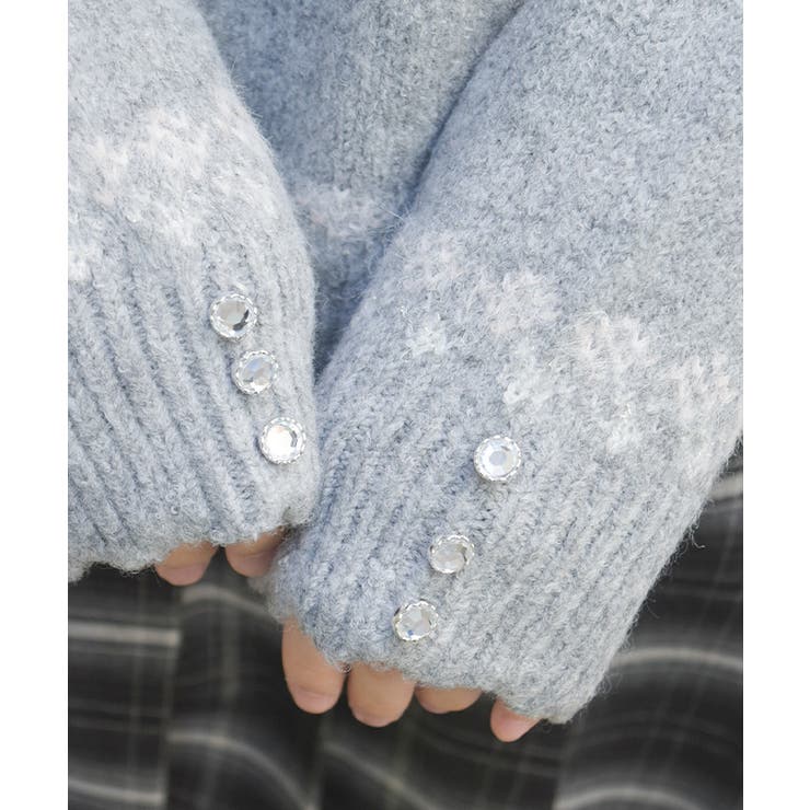 雪柄フェアアイルニット | axes femme | 詳細画像4 