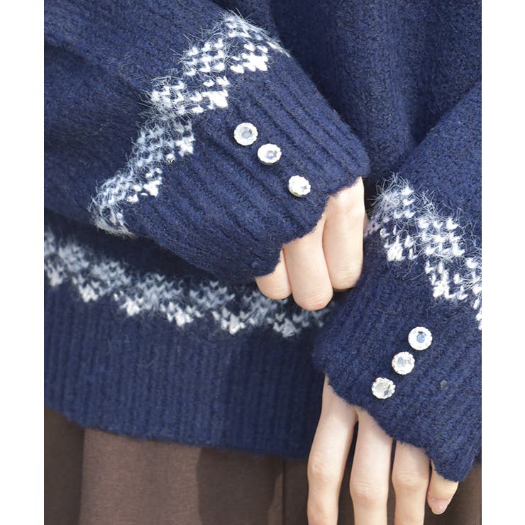 雪柄フェアアイルニット | axes femme | 詳細画像7 