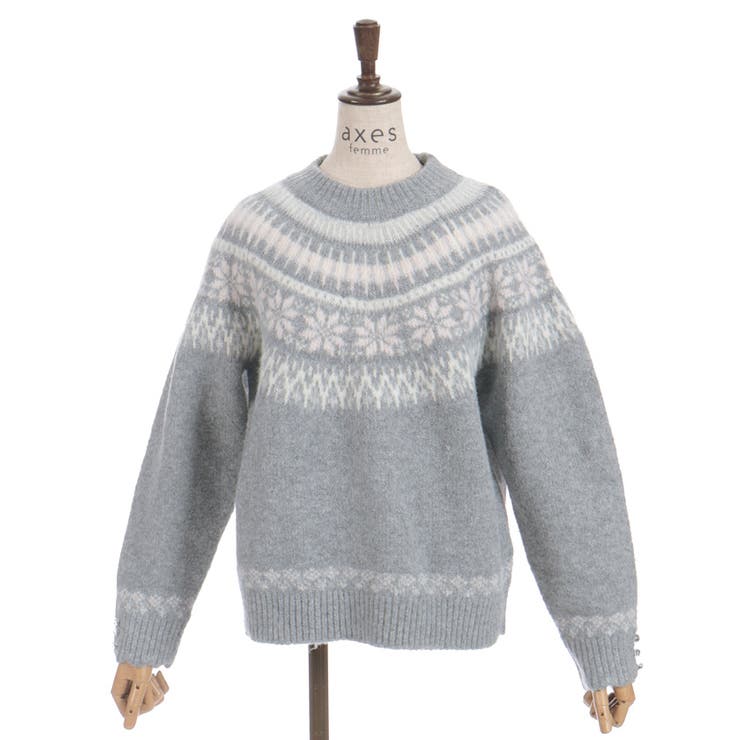 雪柄フェアアイルニット | axes femme | 詳細画像9 