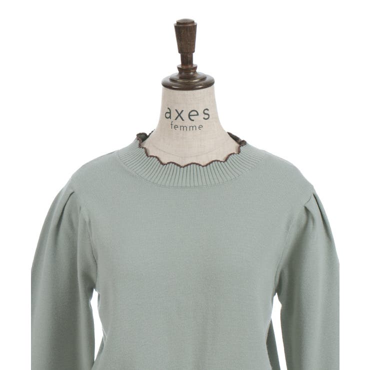 ハート釦バイカラーニットＰＯ | axes femme | 詳細画像10 