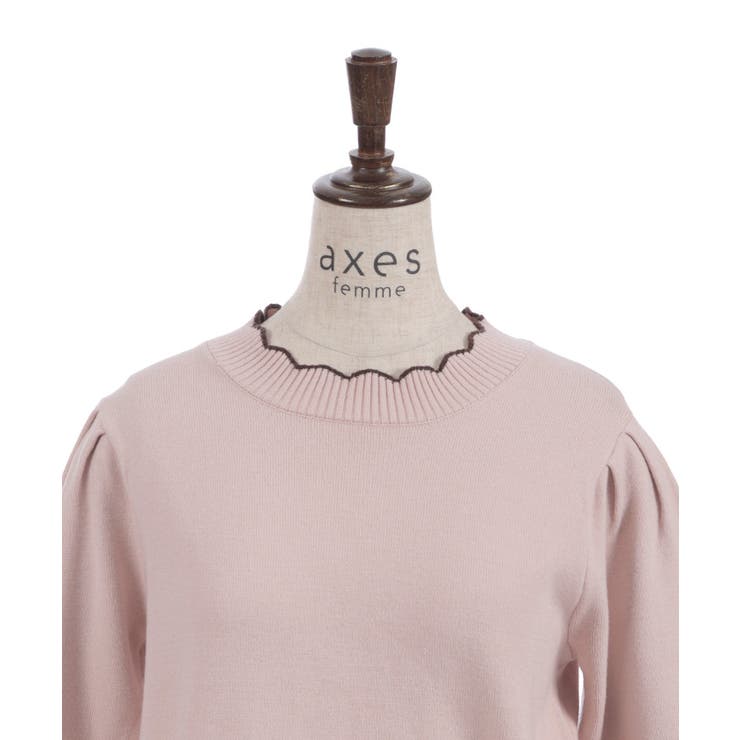 ハート釦バイカラーニットＰＯ | axes femme | 詳細画像18 