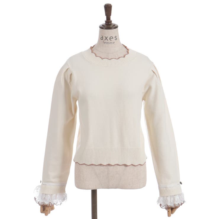 ハート釦バイカラーニットＰＯ | axes femme | 詳細画像23 