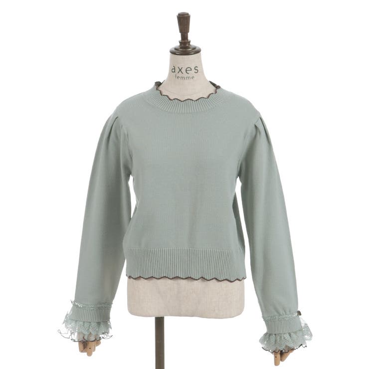 ハート釦バイカラーニットＰＯ | axes femme | 詳細画像7 