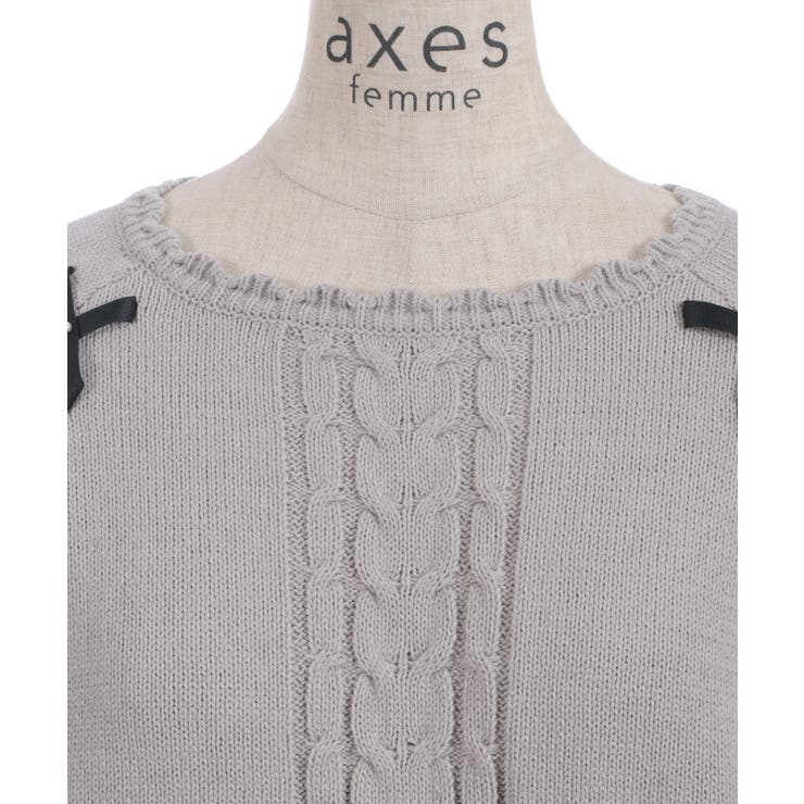 レースアップニットプルオーバー | axes femme | 詳細画像11 
