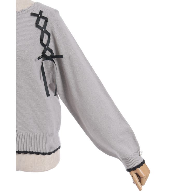 レースアップニットプルオーバー | axes femme | 詳細画像13 