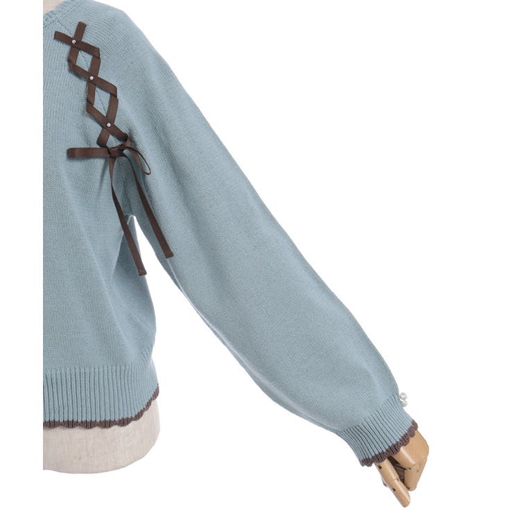 レースアップニットプルオーバー | axes femme | 詳細画像20 