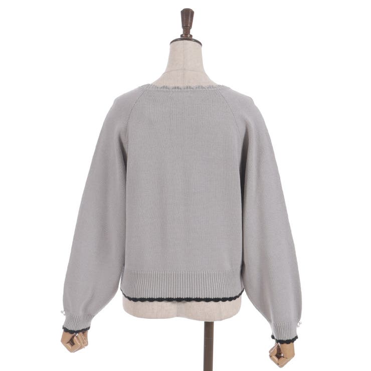 レースアップニットプルオーバー | axes femme | 詳細画像8 