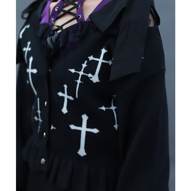 クロスジャカードニットカーディガン | axes femme | 詳細画像4 