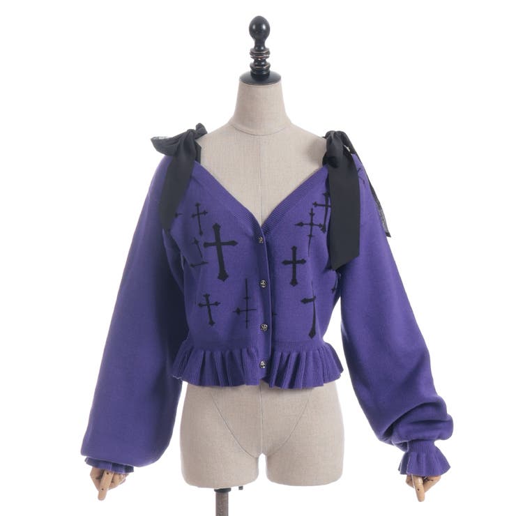 クロスジャカードニットカーディガン | axes femme | 詳細画像9 