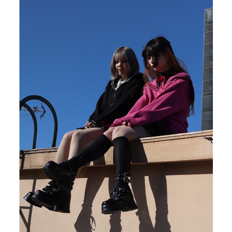 ダメージセーラーニットカーディガン | axes femme | 詳細画像10 