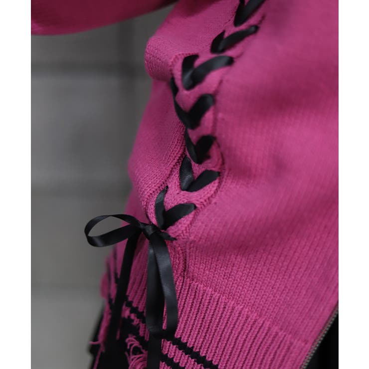 ダメージセーラーニットカーディガン | axes femme | 詳細画像14 